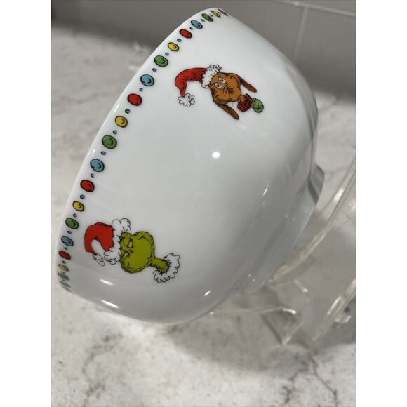 Set of 2 CEREAL SOUP SALAD BOWL Dr. Seuss Grinch Stole Christmas 6 X 3" New 2023 - Picture 5 of 5
